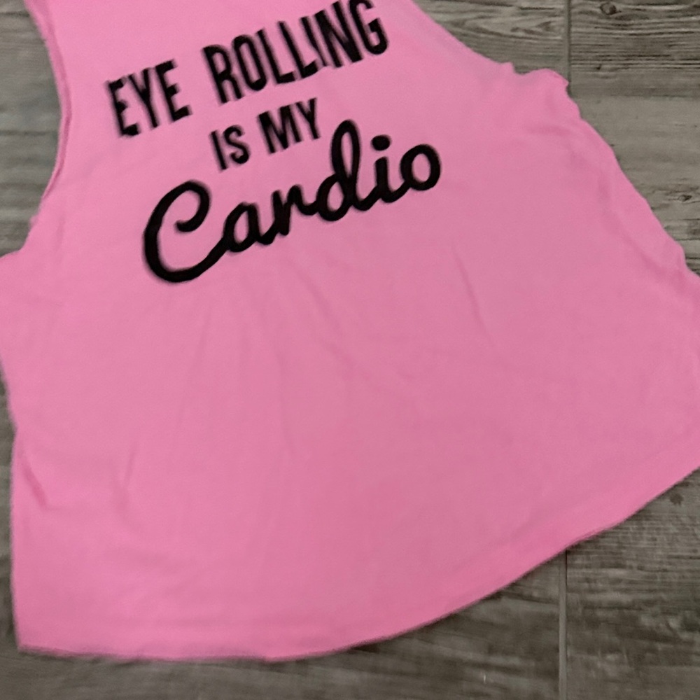 Pink Muscle Tee - Eye Rolling Is My Cardio